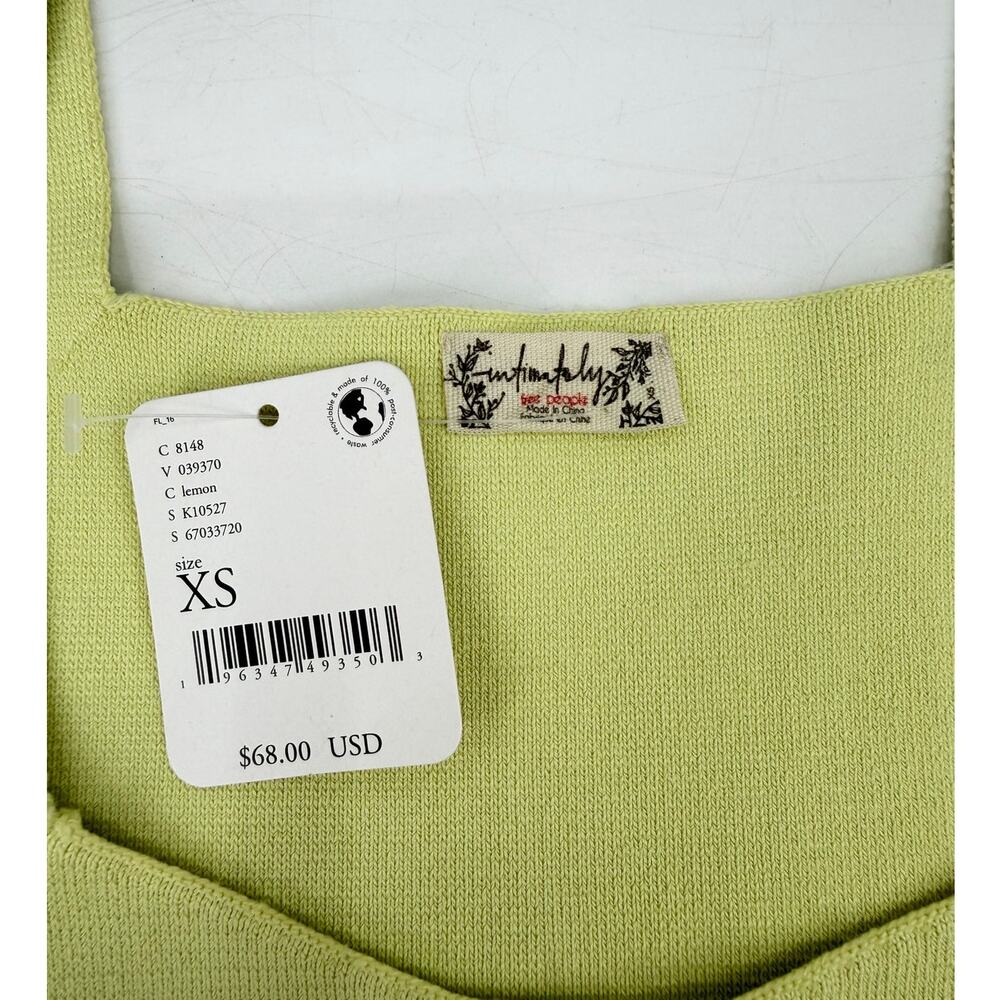 Free People Intimately NWT Flutter By Butterfly Lemon Bandage Knit Cute Crop Top - Picture 6 of 8
